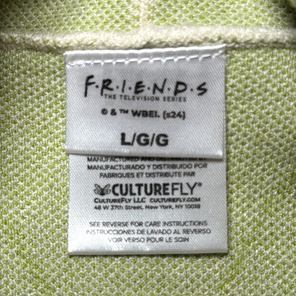 F•R•I•E•N•D•S Central Perk Argyle Cardigan Sweater Size L - Picture 10 of 13